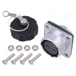 1 pcs x WEIPU - WF20K2ZZ1 - Socket, WF20, female, PIN: 2, IP67, 25A, soldering, 500V, 4mm2, 11AWG