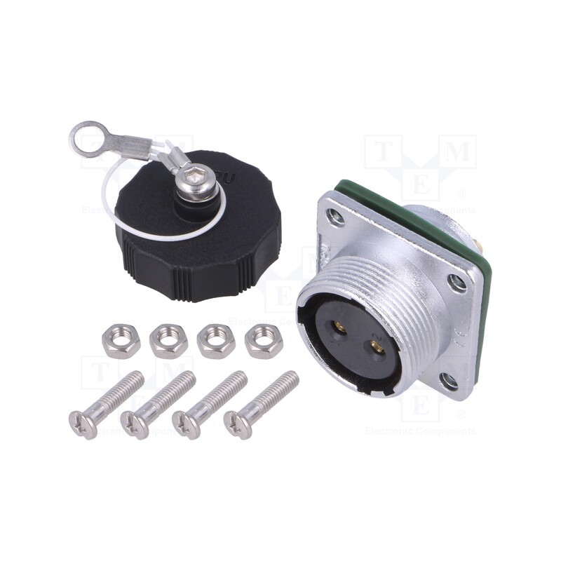 1 pcs x WEIPU - WF20K2ZZ1 - Socket, WF20, female, PIN: 2, IP67, 25A, soldering, 500V, 4mm2, 11AWG