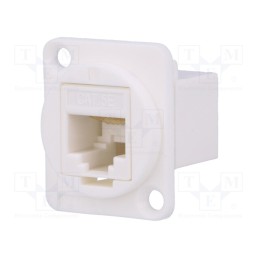 1 pcs x CLIFF - CP30220W - Coupler, FT, Cat: 5e, Layout: 8p8c, RJ45 socket,both sides, 19x24mm