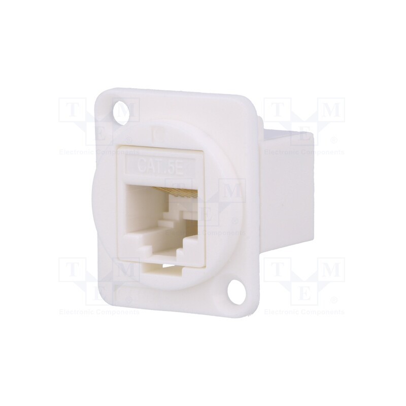 1 pcs x CLIFF - CP30220W - Coupler, FT, Cat: 5e, Layout: 8p8c, RJ45 socket,both sides, 19x24mm