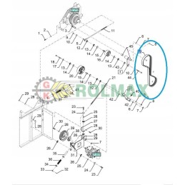 Hydro pump drive belt 84607712 3hb2900 new hollan