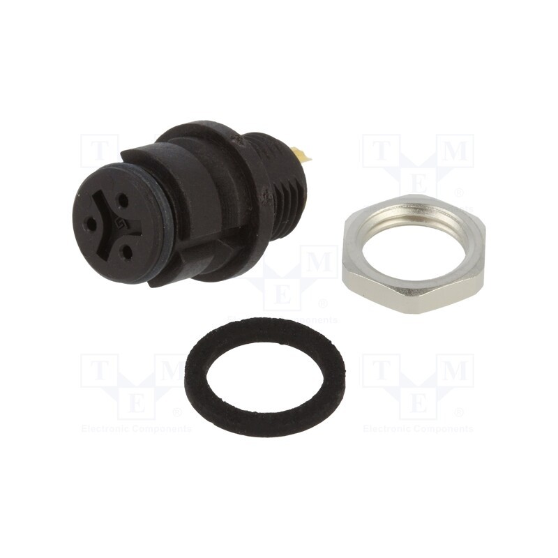 1 pcs x BINDER - 99 9208 00 03 - Connector: circular, 620, 125V, PIN: 3, socket, female, soldering