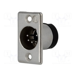 1 pcs x DELTRON - 703-0500 - Socket, XLR, male, PIN: 5, straight, soldering, Contacts: brass, 50V