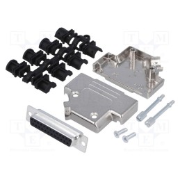 1 pcs x MH CONNECTORS - MHD45ZK25-DB25S-K - D-Sub, PIN: 25, plug, female, angled 45°, soldering, for cable
