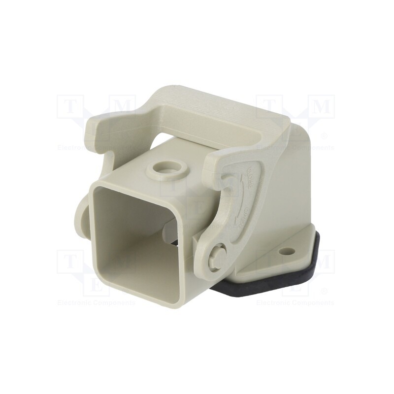 1 pcs x DEGSON ELECTRONICS - D3A.P-BK-1L-SE - Enclosure: for HDC connectors, size D3A, with latch, angled, IP65