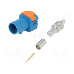 1 pcs x MOLEX - 734036290 - Connector: FAKRA, male, plug, crimped, Polarisation: Z-Water Blue