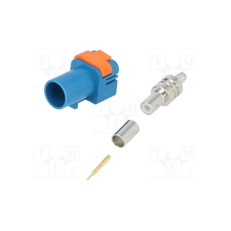 1 pcs x MOLEX - 734036290 - Connector: FAKRA, male, plug, crimped, Polarisation: Z-Water Blue