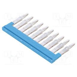 1 pcs x WEIDMu00dcLLER - 1527880000 ZQV 2.5N/10 BL - Comb bridge, ways: 10, blue, A series