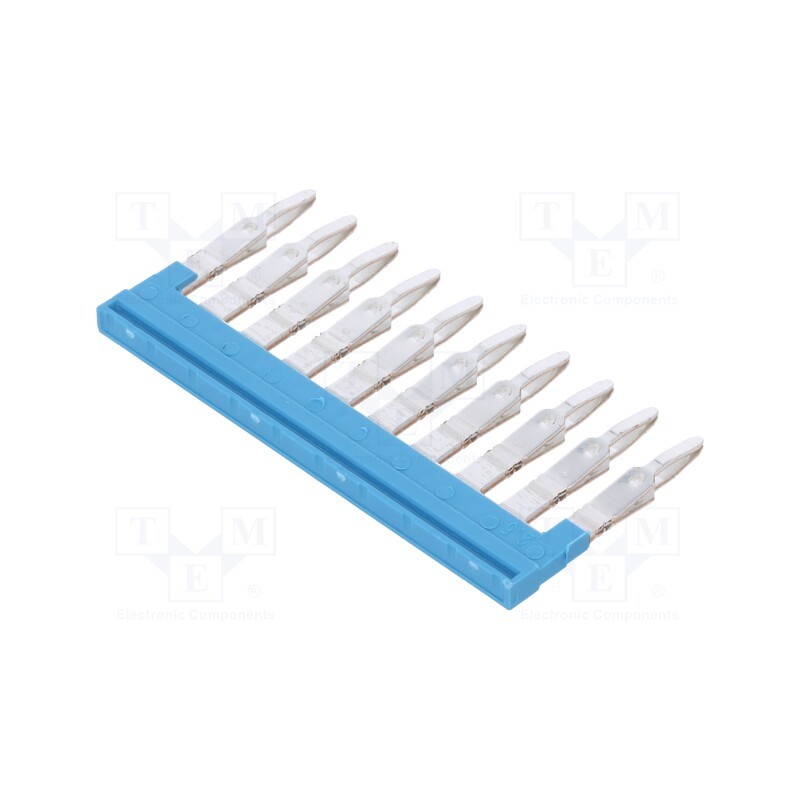 1 pcs x WEIDMu00dcLLER - 1527880000 ZQV 2.5N/10 BL - Comb bridge, ways: 10, blue, A series