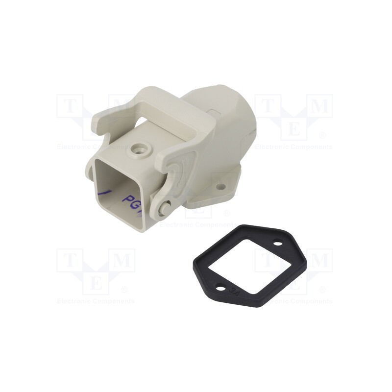1 pcs x DEGSON ELECTRONICS - D3A.P-SF-1L-PG11 - Enclosure: for HDC connectors, size D3A, with latch, straight
