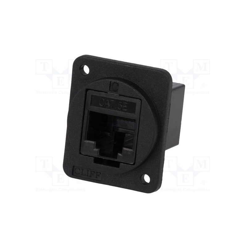 1 pcs x CLIFF - CP30220X - Coupler, FT, Cat: 5e, Layout: 8p8c, RJ45 socket,both sides, 19x24mm