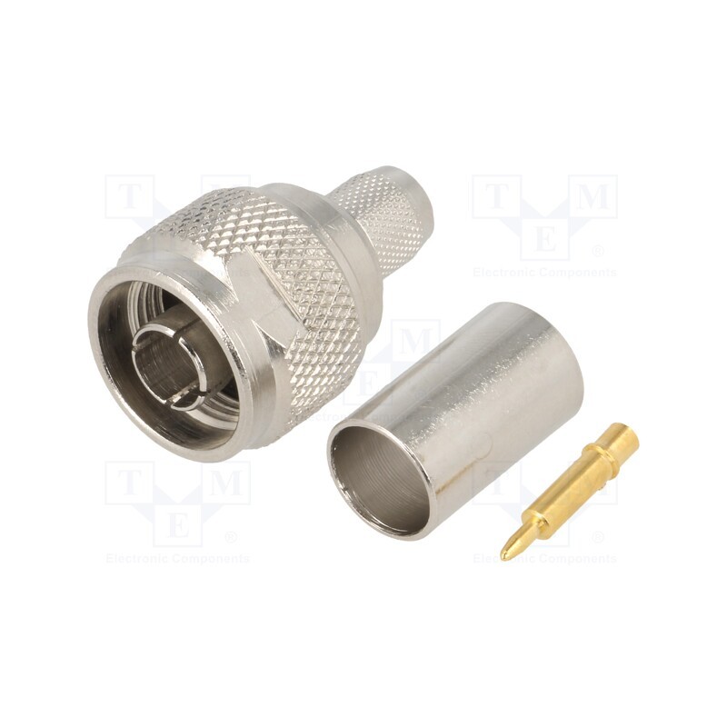 1 pcs x UNICON - 312-017-001 (N-50/2-H1000/W9.01) - Plug, N, male, straight, 50Ω, H1000, crimped, for cable, PTFE