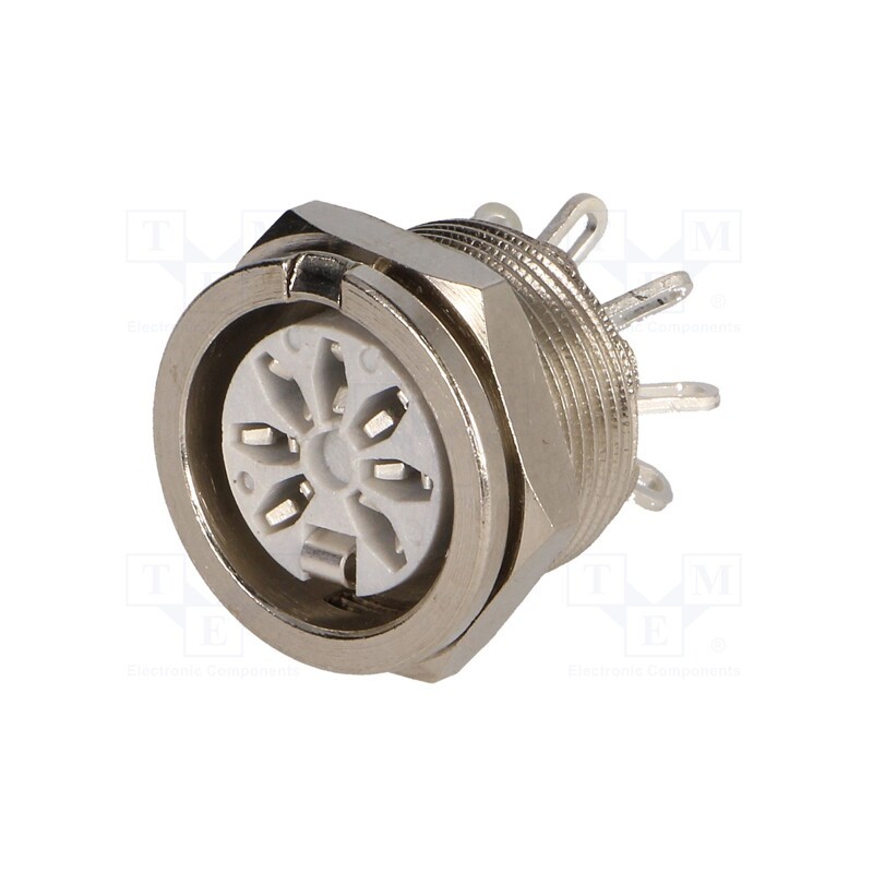 1 pcs x DELTRON - 650-0700 - Socket, DIN, female, PIN: 7, Layout: 270°, for panel mounting,screw