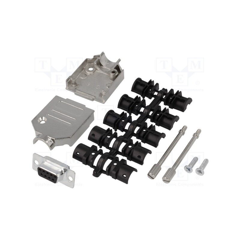 1 pcs x ENCITECH - DTZK09-DMS-K - D-Sub, PIN: 9, plug, female, soldering, for cable, black