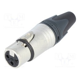 1 pcs x NEUTRIK - NC3FXX - Plug, XLR, female, PIN: 3, straight, for cable, soldering, 16A, 14AWG