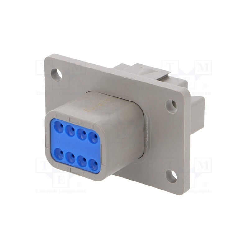 1 pcs x BULGIN - PX0112P08AGY - Connector: wire-wire, PX0, male, plug, for panel mounting, PIN: 8