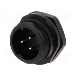 1 pcs x WEIPU - SP1712/P3-1N - Socket, SP17, male, PIN: 3, IP68, soldering, 500V, 2mm2, 10A