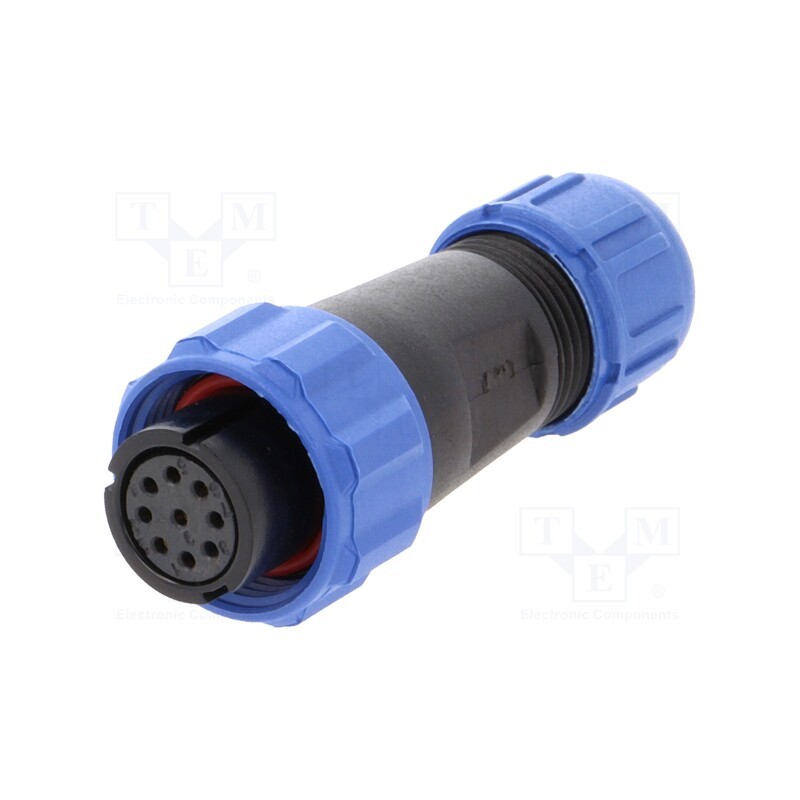 1 pcs x WEIPU - SP1310/S9I-N - Plug, SP13, female, PIN: 9, IP68, 4÷6.5mm, 3A, soldering, for cable