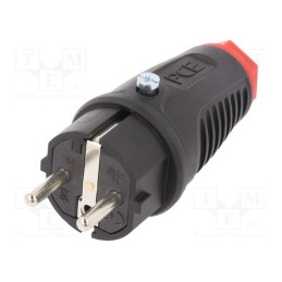 1 pcs x PCE - 0522-SR - Connector: AC supply, male, plug, 2P+PE, 250VAC, 16A, for cable