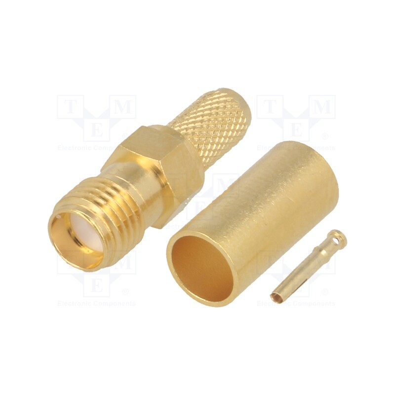 1 pcs x TELEGu00c4RTNER - J01151A0491 - Plug, SMA, female, straight, 50Ω, B9907,KX15,RG58C/U, for cable