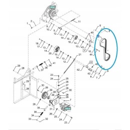Hydro pump drive belt 87491779 new holland csx700