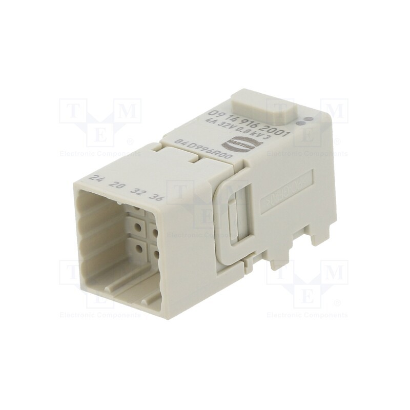 1 pcs x HARTING - 9149162001 - Connector: HDC, module, male, Han-Modular® Domino, PIN: 16