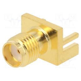 1 pcs x MUELLER ELECTRIC - BU-1420701841 - Socket, SMA, female, card edge,middle board mount, horizontal