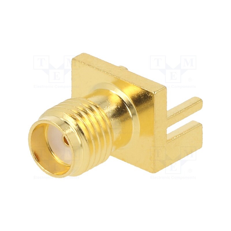 1 pcs x MUELLER ELECTRIC - BU-1420701841 - Socket, SMA, female, card edge,middle board mount, horizontal