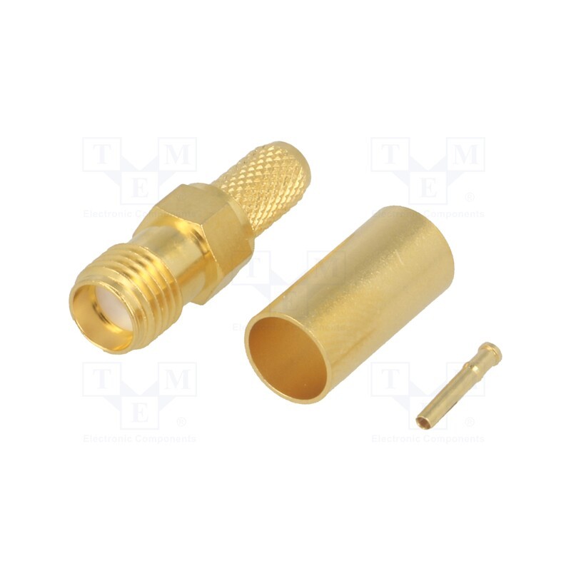 1 pcs x TELEGu00c4RTNER - J01151A0611 - Plug, SMA, female, straight, 50Ω, RG142,RG223,RG400, for cable