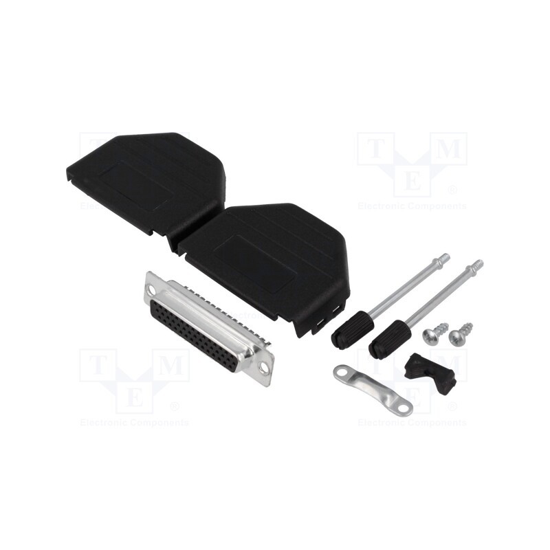 1 pcs x ENCITECH - DPPK25-BK-HDS-K - D-Sub HD, PIN: 44, plug, female, soldering, for cable