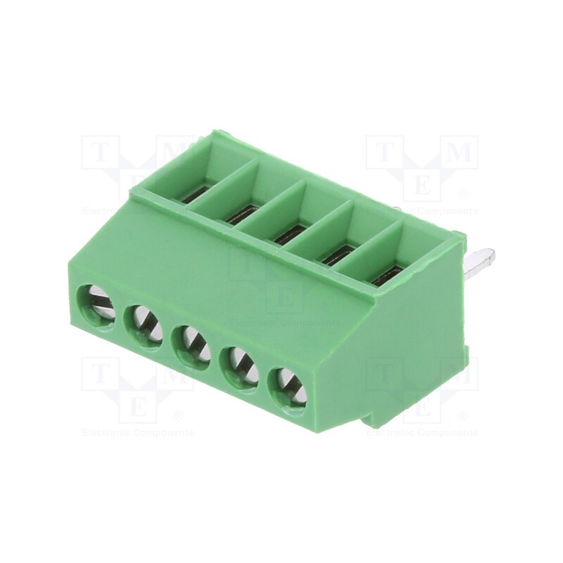 1 pcs x TE Connectivity - 282834-5 - PCB terminal block, angled 90°, 2.54mm, ways: 5, on PCBs, terminal