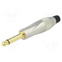 1 pcs x AMPHENOL - TM2PNJ-AU - Plug, Jack 6,3mm, male, mono, ways: 2, straight, for cable, grey