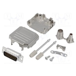 1 pcs x ENCITECH - DPPK15-M-HDP-K - D-Sub HD, PIN: 26, plug, male, soldering, for cable, black