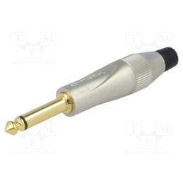 1 pcs x AMPHENOL - TM2PN-AU - Plug, Jack 6,3mm, male, mono, ways: 2, straight, for cable, grey