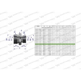 Hydraulic connector m26x1 5 18l m22x1 5 15l 2pcs