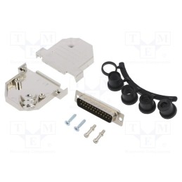 1 pcs x ENCITECH - 6355-0072-03 - D-Sub, PIN: 25, plug, male, soldering, for cable, black