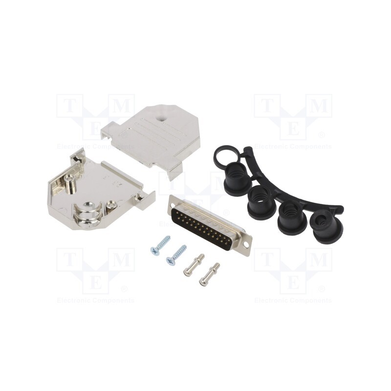 1 pcs x ENCITECH - 6355-0072-03 - D-Sub, PIN: 25, plug, male, soldering, for cable, black