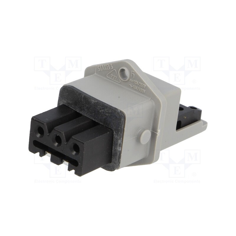 1 pcs x HIRSCHMANN - 932142106 STAKEI 3 N - Connector: rectangular, ST, socket, female, PIN: 3, tinned, IP54, 16A