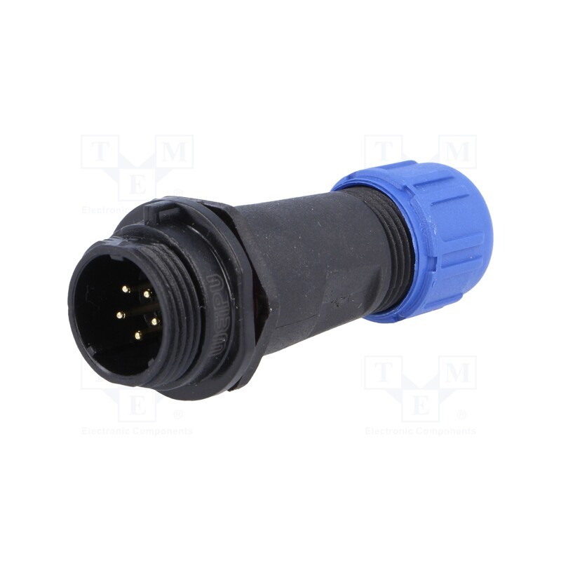 1 pcs x WEIPU - SP1311/P5I-N - Plug, SP13, male, PIN: 5, IP68, 4÷6.5mm, 5A, soldering, for cable