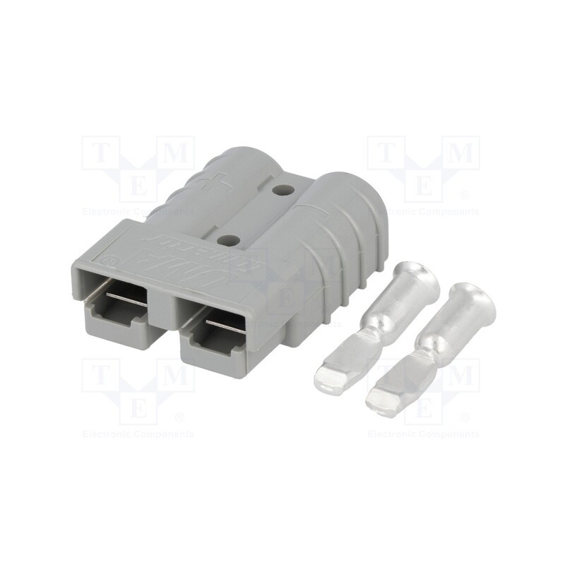 1 pcs x ENCITECH - 1130-0201-04 - Plug, wire-wire, hermaphrodite, PIN: 2, for cable, crimped, grey