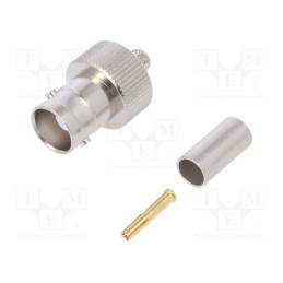 1 pcs x TELEGu00c4RTNER - J01001A1265 - Plug, BNC, female, straight, 50Ω, crimped, for cable, PTFE