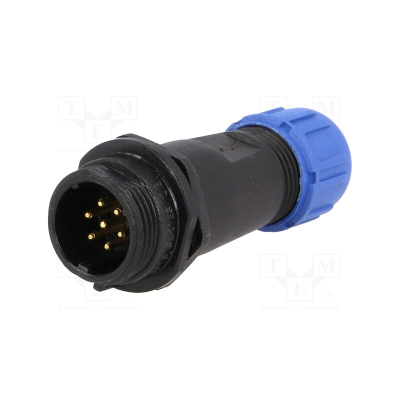 1 pcs x WEIPU - SP1311/P7I-N - Plug, SP13, male, PIN: 7, IP68, 4÷6.5mm, 5A, soldering, for cable