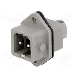 1 pcs x HIRSCHMANN - 932048106 STASEI 200 - Connector: rectangular, ST, socket, male, PIN: 2, coded, tinned, IP54
