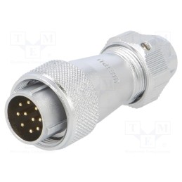 1 pcs x WEIPU - WF16J10TE1 - Plug, WF16, male, PIN: 10, IP67, 5÷6.5mm, 5A, soldering, for cable