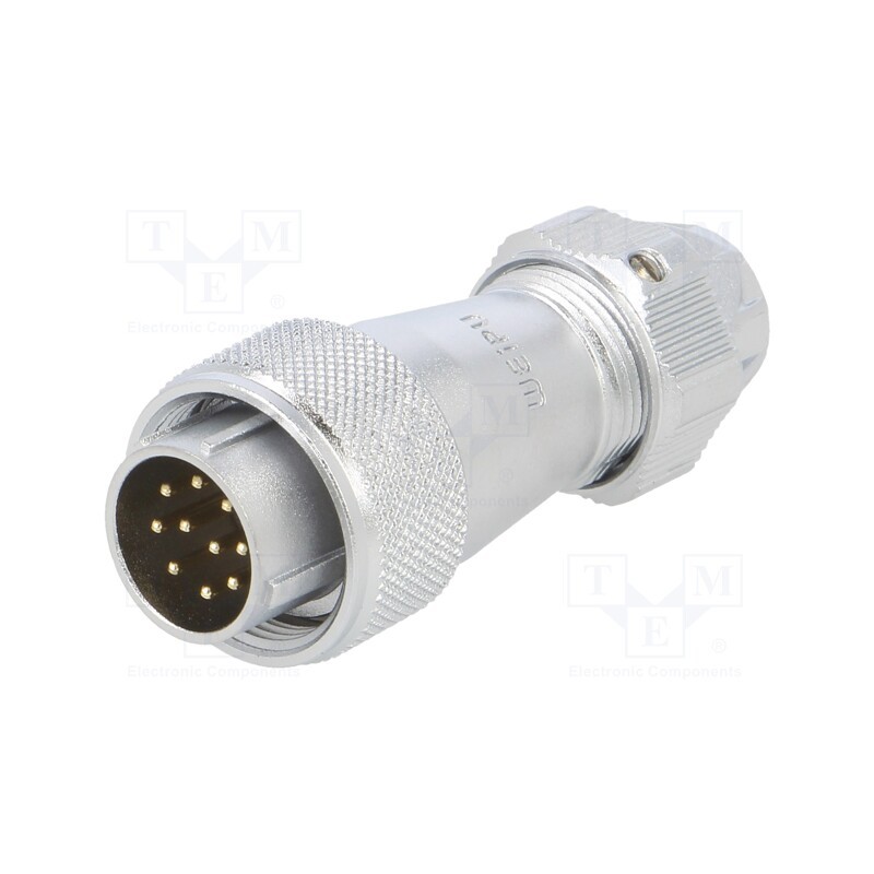 1 pcs x WEIPU - WF16J10TE1 - Plug, WF16, male, PIN: 10, IP67, 5÷6.5mm, 5A, soldering, for cable