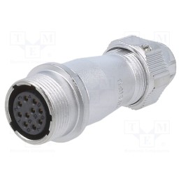 1 pcs x WEIPU - WF16K10ZE1 - Plug, WF16, female, PIN: 10, IP67, 5÷6.5mm, 5A, soldering, for cable