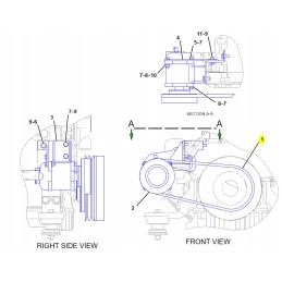 V-belt cat backhoe loader cva