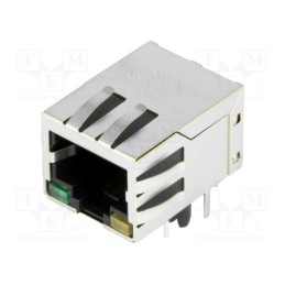 1 pcs x Amphenol Communications Solutions - LMJ1998821130DL1TOHLFG - Socket, RJ45, PIN: 8, shielded,with LED, Layout: 8p8c, THT