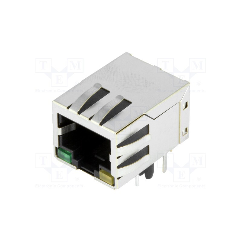 1 pcs x Amphenol Communications Solutions - LMJ1998821130DL1TOHLFG - Socket, RJ45, PIN: 8, shielded,with LED, Layout: 8p8c, THT