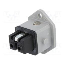 1 pcs x HIRSCHMANN - 932047106 STAKEI 200 - Connector: rectangular, ST, socket, female, PIN: 2, coded, tinned